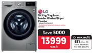 LG 10.5KG / 7KG Front Loader Washer / Dryer Combo