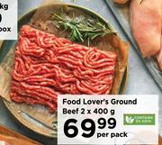 Food Lover's Ground Beef-2 x 400g Per Pack