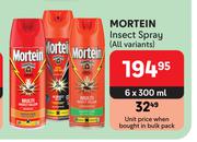 Mortein Insect Spray (All Variants)-6 x 300ml