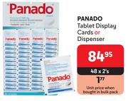 Panado Tablet Display Cards Or Dispenser-48 x 2's