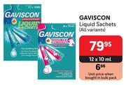 Gaviscon Liquid Sachets (All Variants)-12 x 10ml