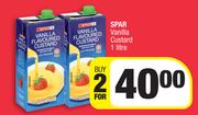Spar Vanilla Custard-For 2 x 1Ltr