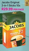 Jacobs Original 3 In 1 Sticks-10's Per Pack