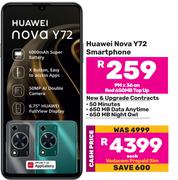 Huawei Nova Y72 Smartphone-On Red 650MB Top Up