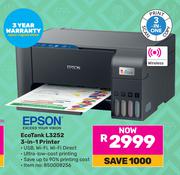 Epson Eco Tank L3252 3 In 1 Printer