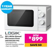 Logik 20L White Manual Microwave Oven MM720C2GX-PM