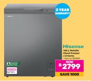 Hisense 142L Metallic Chest Freezer H175CFS