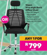 Vegas Vivo High Back Office Chair-Each