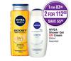 Nivea Shower Gel Or Cream Assorted-For 2 x 500ml