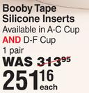 Booby Tape Silicone Inserts-Each