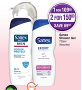 Sanex Shower Gel Assorted-For 2 x 750ml