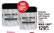 Epizone Body Cream With Natural Argan Oil-400ml Each