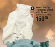 Warm Me Up Hot Water Bottle With Cover Assorted-2L