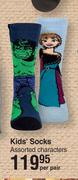 Kids Socks Assorted Characters-Per Pair