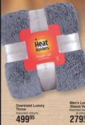 Heat Holders Oversized Luxury Throw Assorted Colours