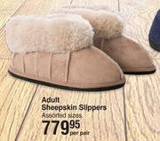 Adult Sheepskin Slippers Assorted Sizes-Per Pair