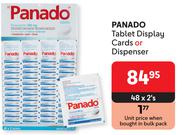 Panado Tablet Display Cards Or Dispenser-48 x 2's
