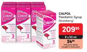 Calpol Paediatric Syrup Strawberry-6 x 50ml