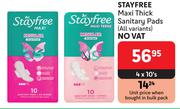 Styafree Maxi Thick Sanitary Pads (All Variants)-4 x 10's