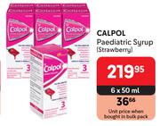 Calpol Paediatric Syrup Strawberry-6 x 50ml