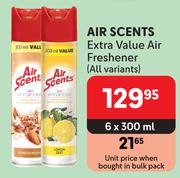 Air Scents Extra Value Air Freshener (All Variants)-6 x 300ml