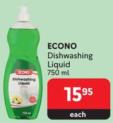 Econo Dishwashing Liquid-750ml Each