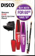 Disco Mascara Plus Eye & Lip Liner Pencil-Both For