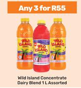 Wild Island Concentrate Dairy Blend Assorted-For Any 3 x 1L