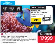 LG 189cm (75") Smart Nano UHD TV 75NANO776RA.AFBB