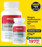 Biogen Multivitamin Advanced 50+ (60 Plus 30 Tablets) Banded Pack-Per Pack