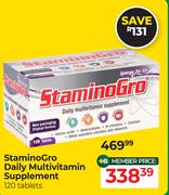 StaminoGro Daily Multivitamin Supplement-120 Tablets