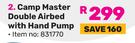 Campmaster Double Airbed With Hand Pump