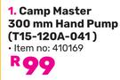 Campmaster 300mm Hand Pump T15-120A-041