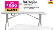 Campmaster 1.8m HDPE Folding Table