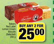 Bakrs Red Label Lemon Cream Biscuits-2 x 200g