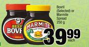 Bovril Or Marmite Spread-250g Each