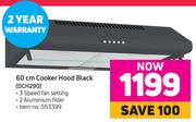 Defy 60 cm Cooker Hood (Black) DCH290