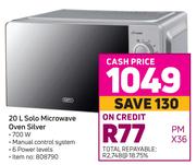 Defy 20 L Solo Microwave Oven (Silver)