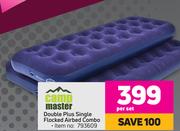 Camp Master Double Plus Single Flocked Airbed Combo-Per Set