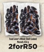 Food Lover's Whole Shell Cooked Mussels-For 2 x 454g