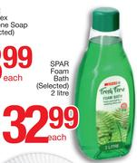 Spar Foam Bath (Selected)-2L Each