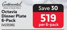 Continental Octavia Dinner Plate 6 Pack-Per 6 Pack