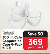 Continental 300ml Cafe Cappuccino Cups 6 Pack-Per 6 Pack