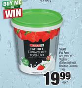 Spar Fat Free Or Low Fat Yoghurt (Selected Incl.Double Cream)-1Kg Each