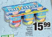 Danone Nutriday Yoghurt (Selected)-6 x 100g Per Pack