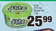D'Lite 37% Fat Spread Tub-1kg
