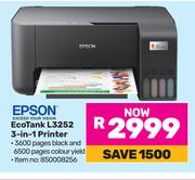 Epson Eco Tank L3252 3 In 1 Printer