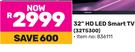 Samsung 32" (81cm) HD LED Smart TV 32T5300