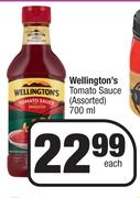 Wellington's Tomato Sauce Assorted-700ml Each