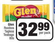Glen Rooibos Tagless Teabags-80s Per Pack